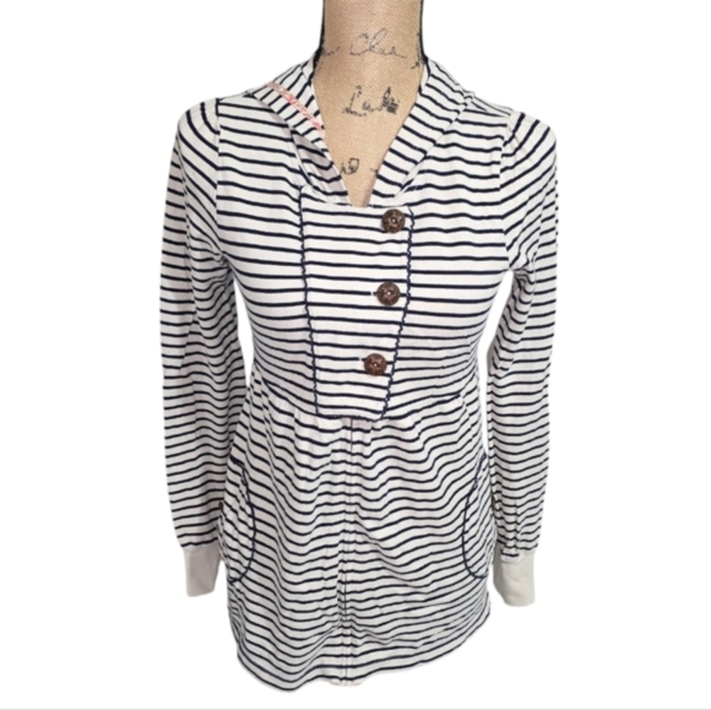 Anthropologie X Sunday Striped Button-Up Women's Feminine Jacket Size Small
